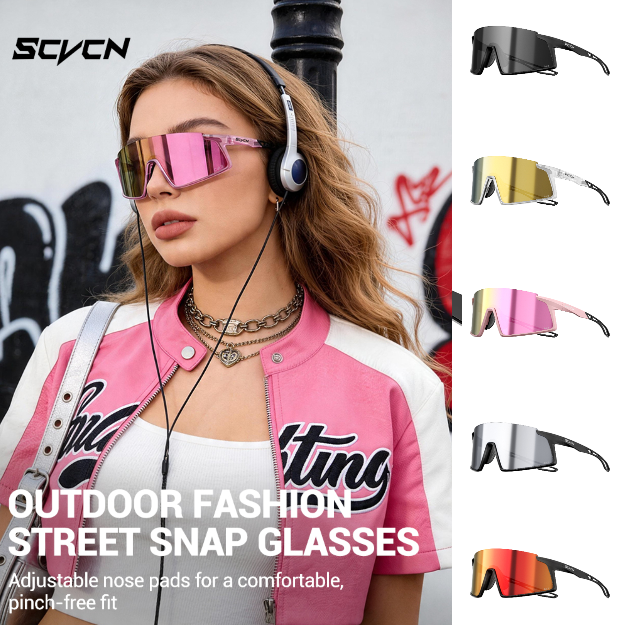 Men'S Fashion Glasses 2026 - SCVCN Hiking Eyewear Fashion Cycling Sunglasses