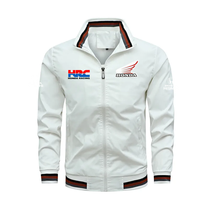 Windbreaker Men Zip - HRC Honda Racing Motorcycle Jacket Men