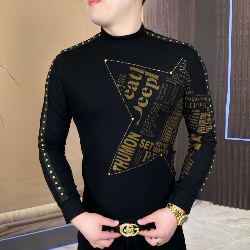 Men'S Fashion Outfits - New long-sleeved tops for fashionable men.