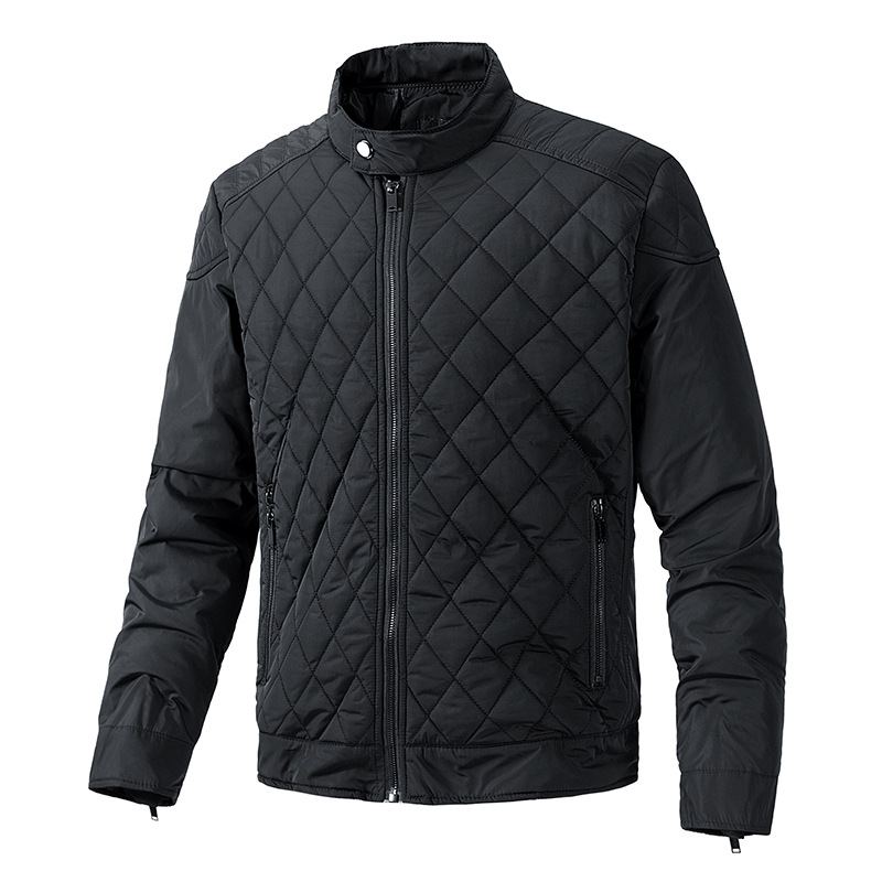 Windbreaker Men Zip - Autumn Winter Men's Bomber Jackets Diamond