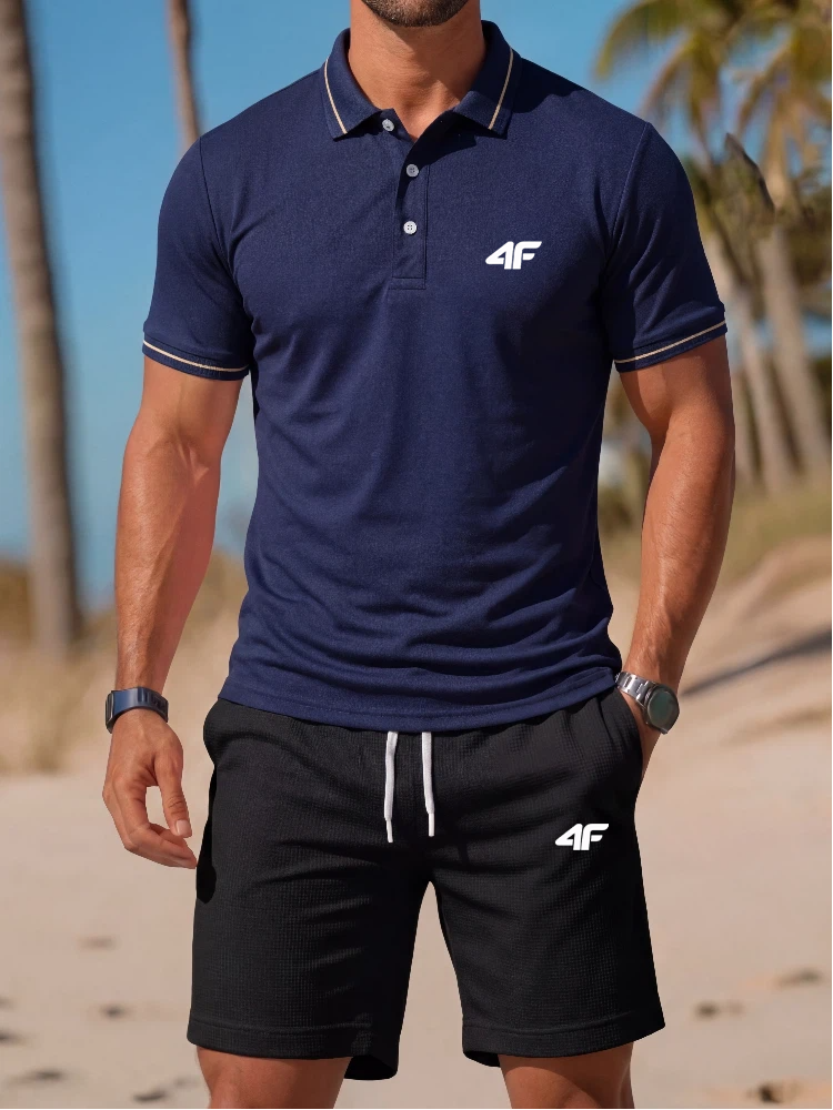 Men'S Fashion Brands - High end fashion printed polo shirt