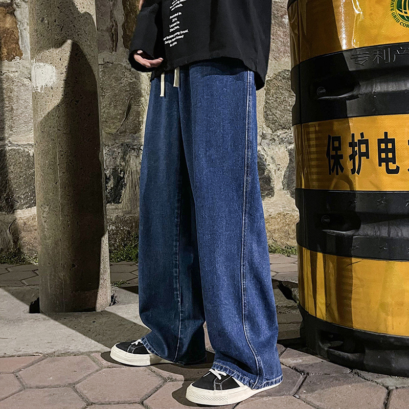 Korean Fashion Men's Baggy Jea - Men'S Fashion Grey Jeans 리뷰 및 가격