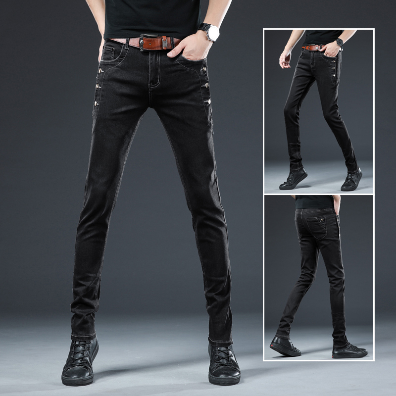 2024 New Men Slim Black Grey S - Men'S Fashion Grey Jeans 리뷰 및 가격