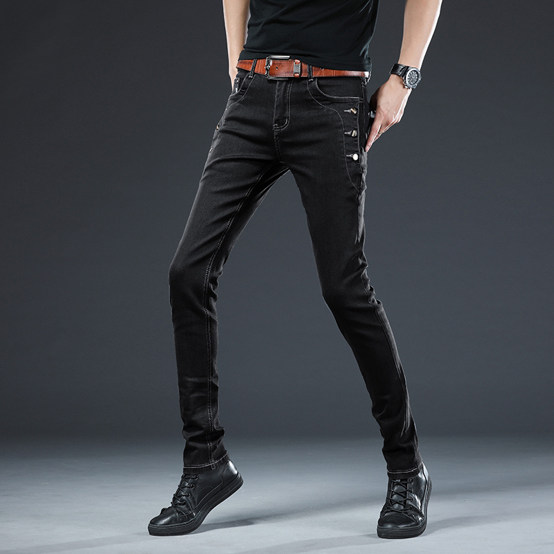 2024 New Men Slim Black Grey S - Men'S Fashion Grey Jeans 리뷰 및 가격