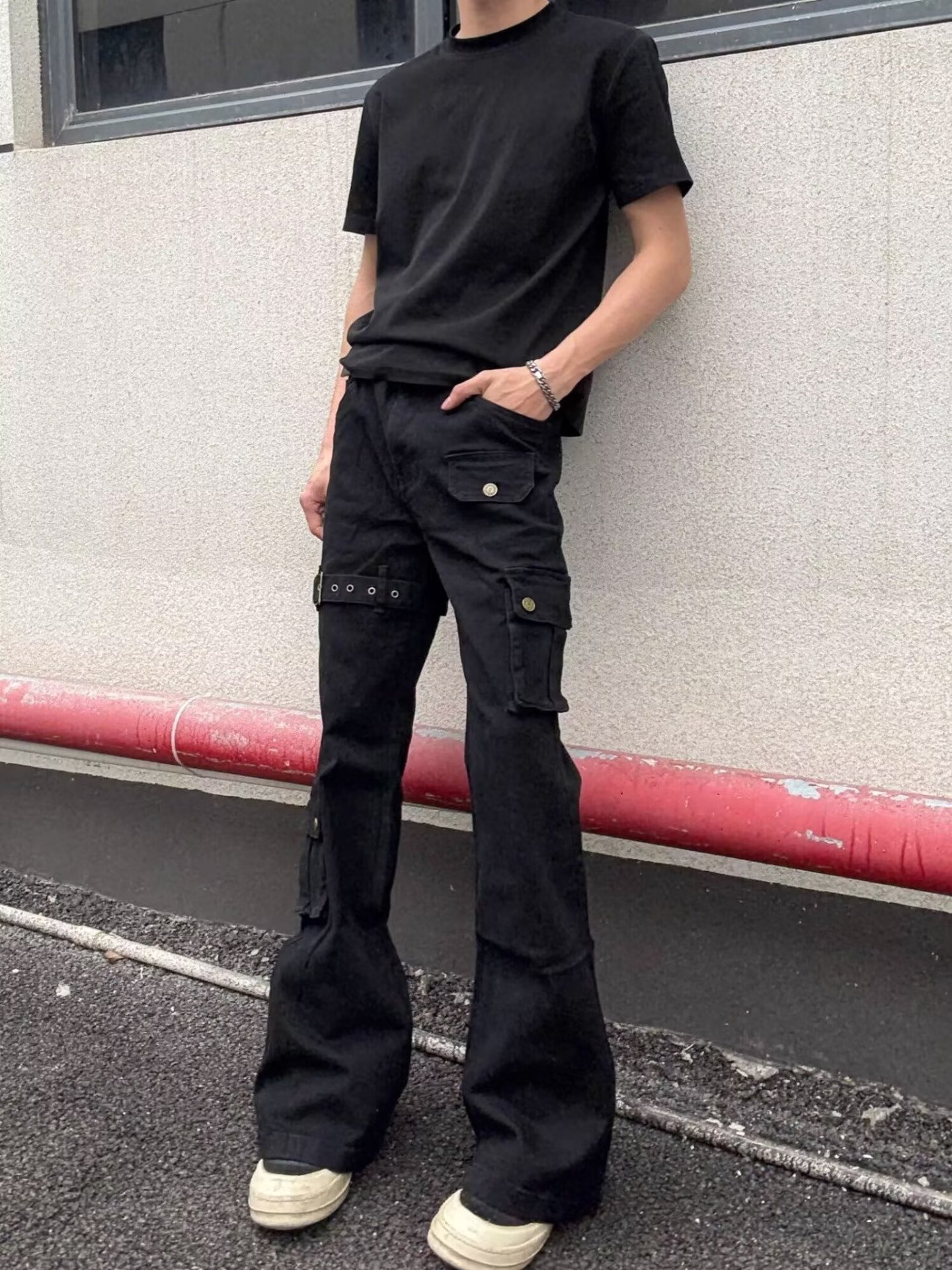Vintage Men's Slim Jeans Drip  - Men'S Fashion Grey Jeans 리뷰 및 가격