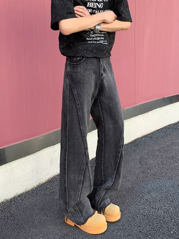 2025 Pantalon Y2K Fashion Blac - Men'S Fashion Grey Jeans 리뷰 및 가격