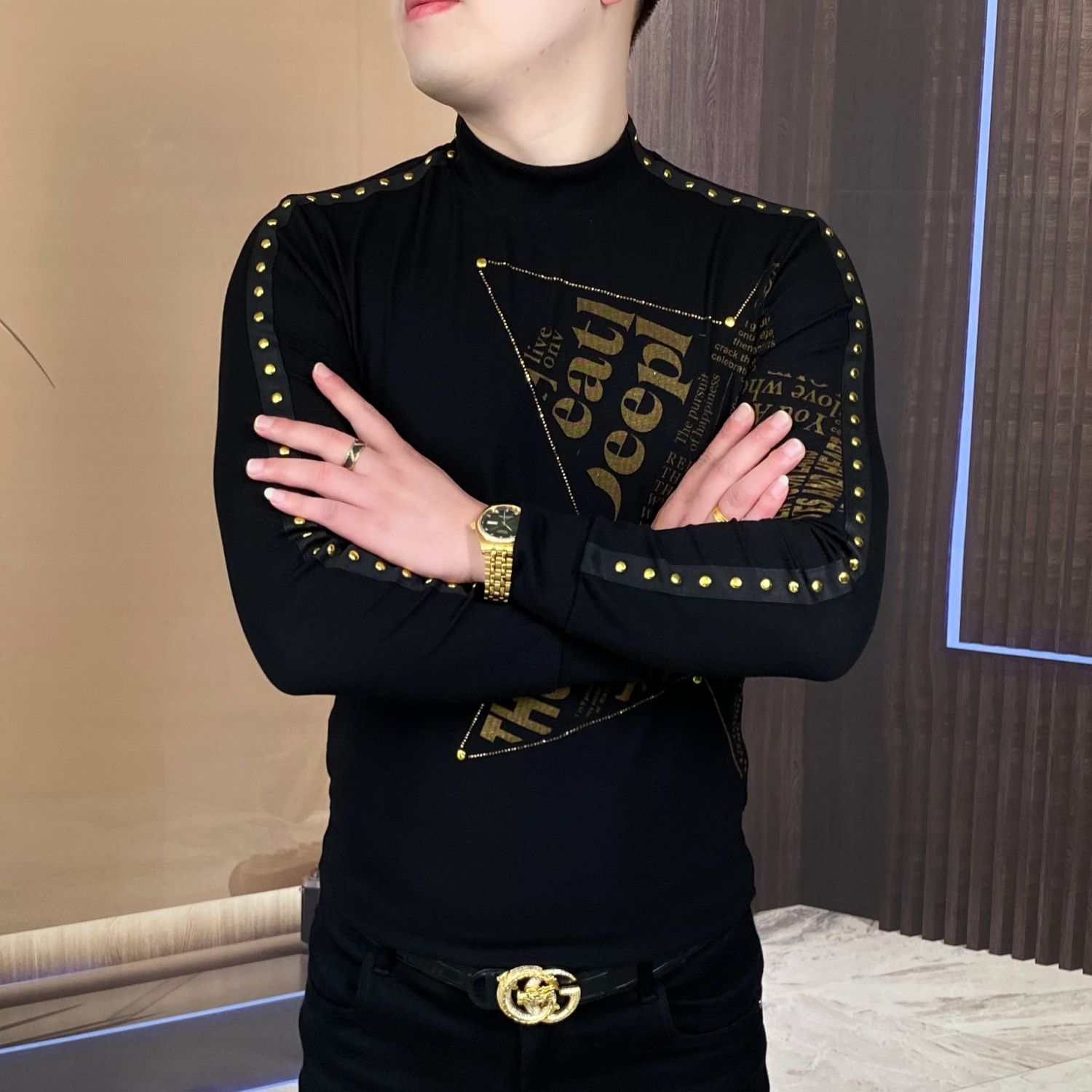 New long-sleeved tops for fash - Men'S Fashion Outfits 리뷰 및 가격