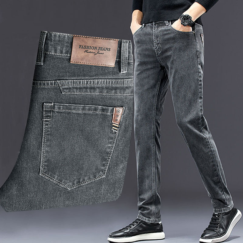 men's slim jeans 2024 autumn n - Men'S Fashion Grey Jeans 리뷰 및 가격