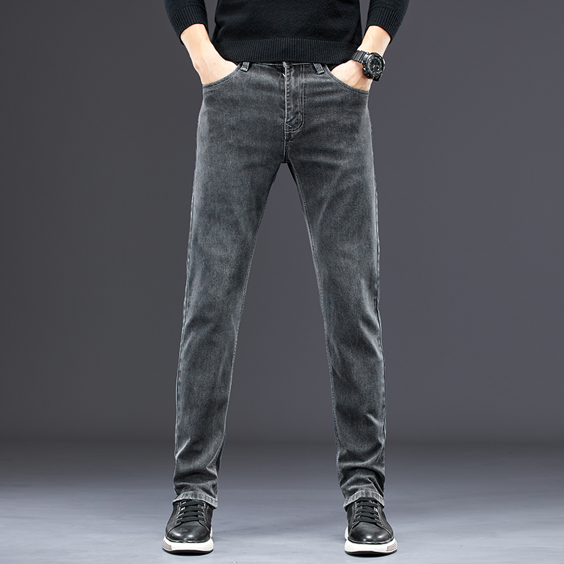 men's slim jeans 2024 autumn n - Men'S Fashion Grey Jeans 리뷰 및 가격
