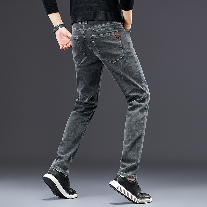 men's slim jeans 2024 autumn n - Men'S Fashion Grey Jeans 리뷰 및 가격