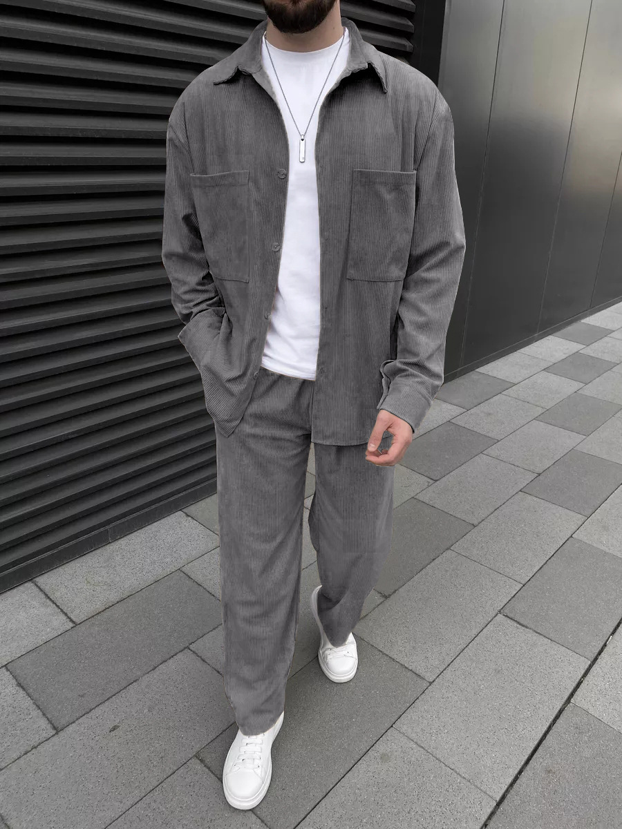 Men's corduroy two-piece outfi - Men'S Fashion Outfits 리뷰 및 가격