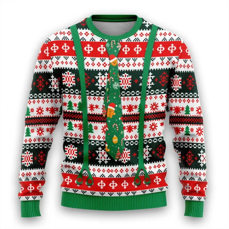 3d Print Fake Tie Suit Sweatsh - Men'S Fashion Xmas Party 리뷰 및 가격