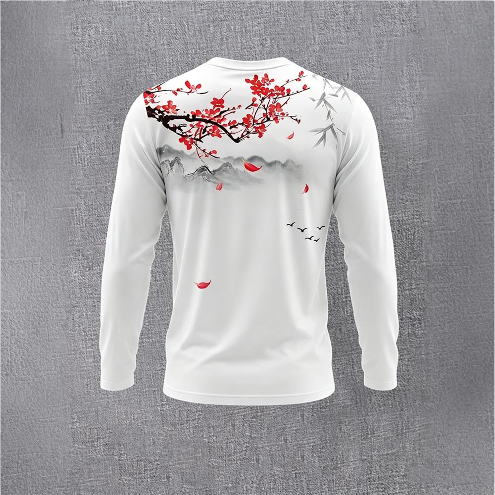 Chinese Style Ink Plum Blossom - Men'S Fashion T Shirts 리뷰 및 가격
