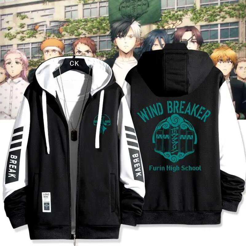 Anime WIND BREAKER Series Zip  - Windbreaker Men Zip 리뷰 및 가격