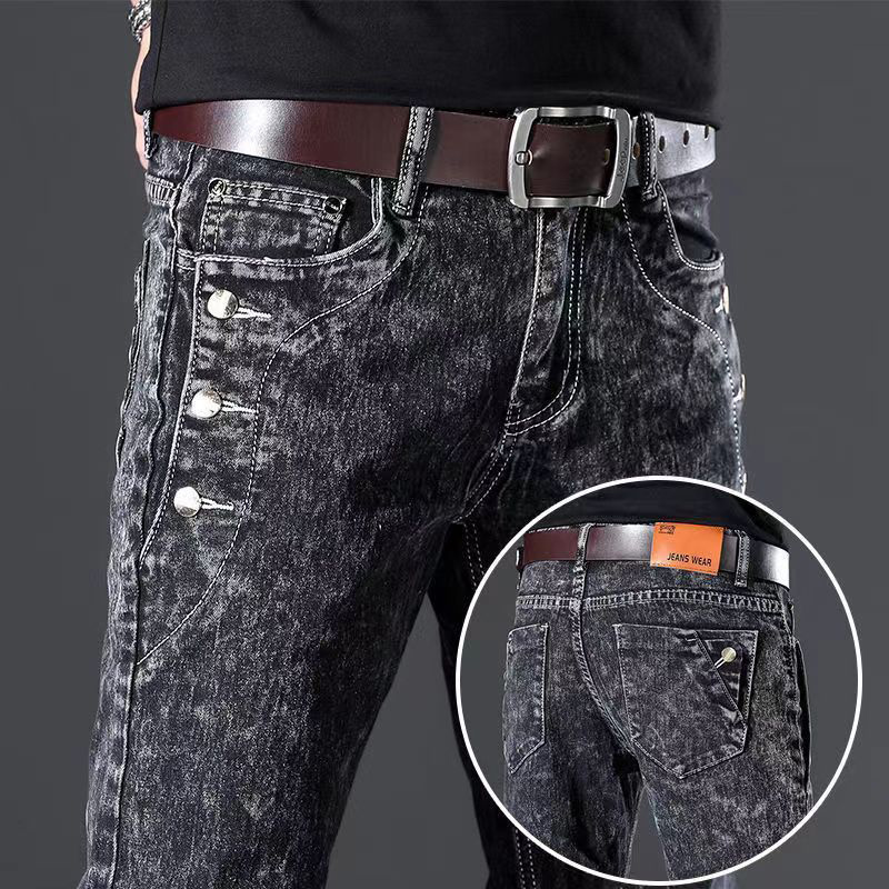 Classic Slim Vintage Fashion M - Men'S Fashion Grey Jeans 리뷰 및 가격
