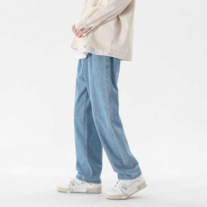 2023 New Korean Fashion Men's  - Men'S Fashion Grey Jeans 리뷰 및 가격