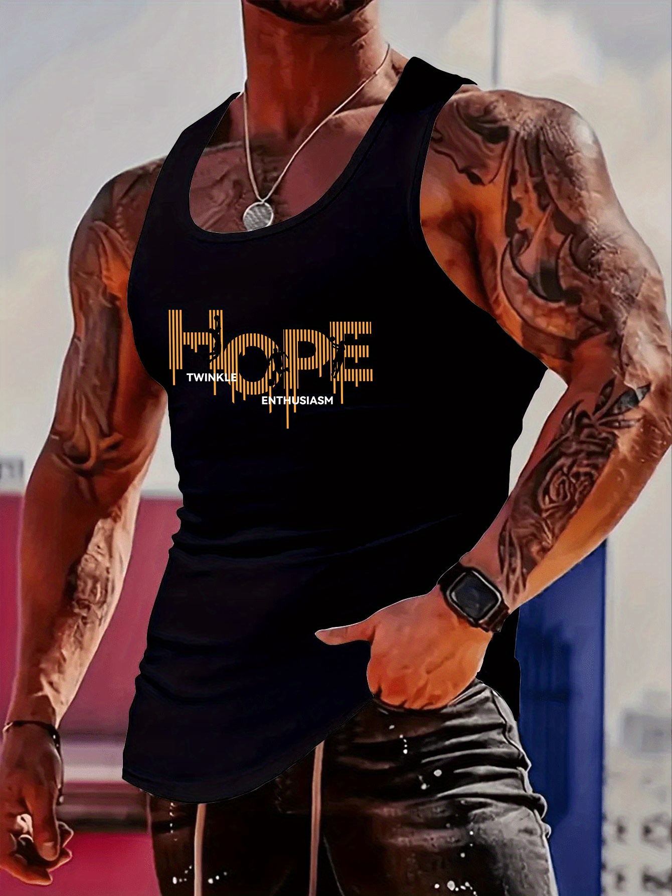 Fashionable trend muscular man - Men'S Fashion T Shirts 리뷰 및 가격