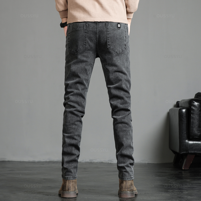 Autumn Winter Cotton Men's Cla - Men'S Fashion Grey Jeans 리뷰 및 가격