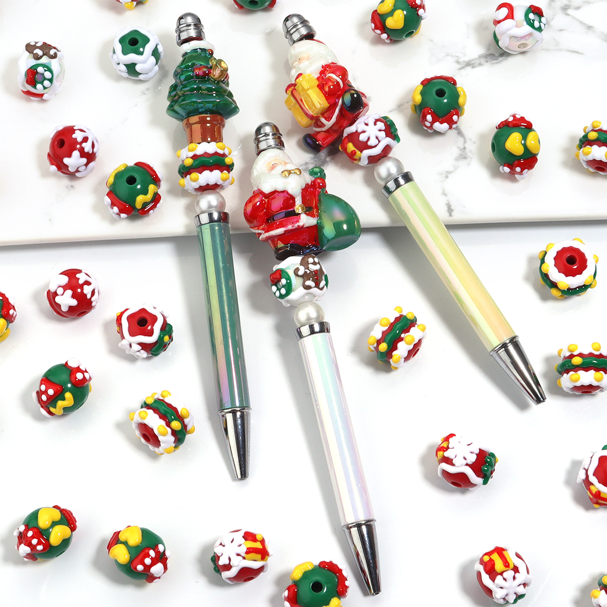 5pcs/lot Chrismas Acrylic Bead - Men'S Fashion Xmas Party 리뷰 및 가격