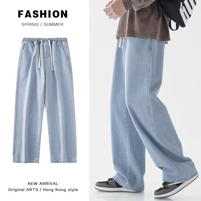 Korean Fashion Men's Baggy Jea - Men'S Fashion Grey Jeans 리뷰 및 가격